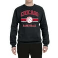 thumbnail image 2 of Wild Bobby City of Chicago CHI Basketball Fantasy Fan Sports Unisex Crewneck Sweatshirt, Black, XX-Large, 2 of 5