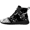 thumbnail image 3 of Aidianart Womens Music Note High Top Shoes High Top Sneakers Size 15.5, 3 of 5