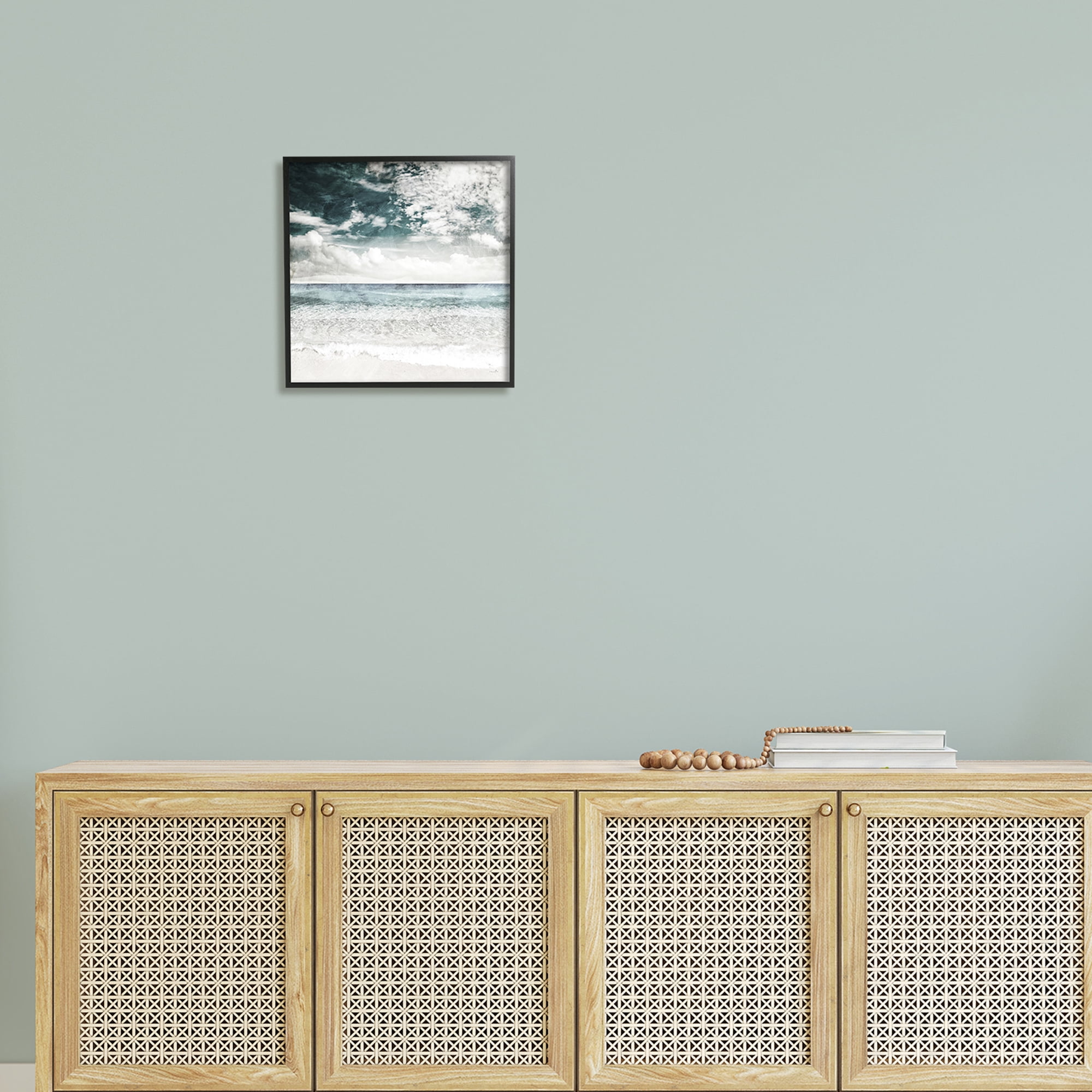 Stupell Industries Misty Beach Clouds Sea Shoreline Collage Design , 17 x 30, Design by Sophie 6