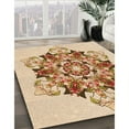 thumbnail image 3 of Ahgly Company Machine Washable Indoor Square Transitional Golden Blonde Gold Area Rugs, 8' Square, 3 of 7