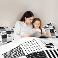 thumbnail image 5 of Homewish Zoo Panda Bedding Comforter Set,Modern Geometric Stripe Twin Comforter Sets,Plaid Triangle Lines Bedding Set For Kids,Luxury Bedroom Decor,2pcs, 5 of 8