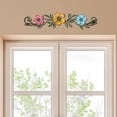 thumbnail image 5 of norband Metal Flower Wall Decor Vintage Spring Metal Flower Wrought Iron Scroll Sculpture 15.7''x3.7'' Farmhouse Leaf Wall Decor with Nails for Summer Bedroom Kitchen Indoor Outdoor(Bright Color), 5 of 12