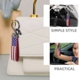 thumbnail image 7 of FRCOLOR 2pcs American Flag Keychain Tag With Key Ring And Carabiner Car Key Chain For Men Usa Flag Key Chains With Anti Lost D Ring Car Accessory Key Ring, 7 of 7