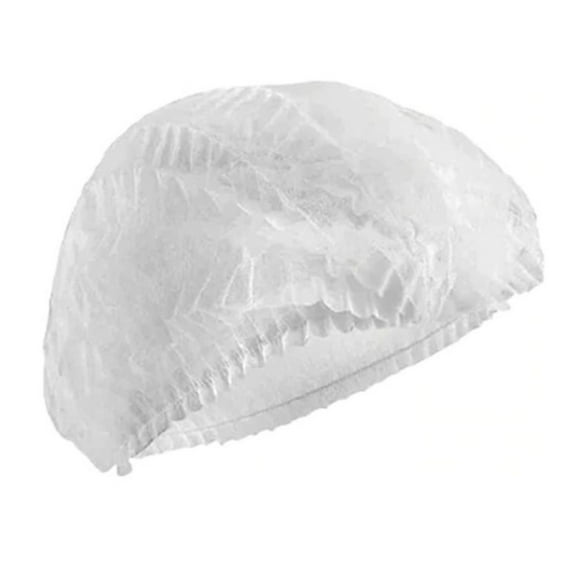 100 Cofia Plisada Alyger Gorro Desechable Elastico Doble Color Blanco Polipropileno Latex