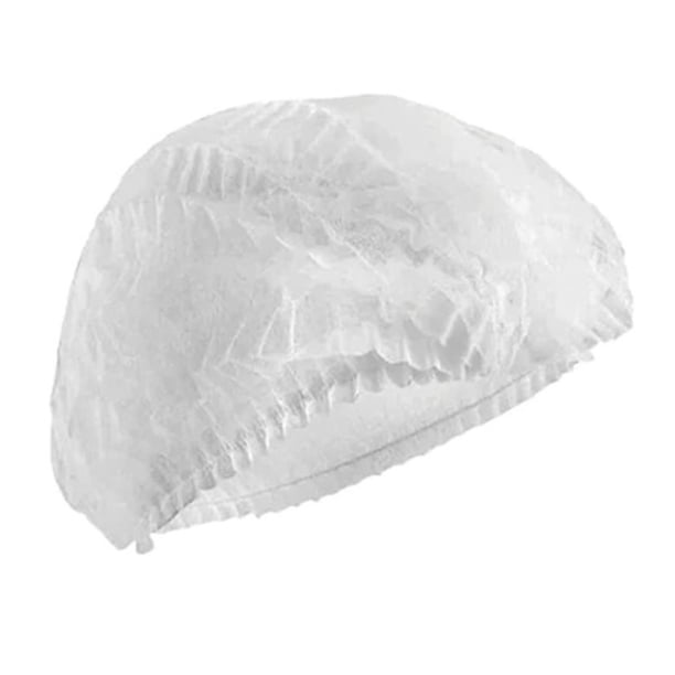 100 Cofia Plisada Alyger Gorro Desechable Elastico Doble Color Blanco Polipropileno Latex