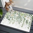 thumbnail image 5 of Sage Green Eucalyptus Leaves Bathroom Rug Washable 2x3 Entryway Rug Non Slip Summer Weeping Floral Botanical Front Door Mat Low Pile Indoor Doormat Throw Floor Carpet for Kitchen Bedroom Entrance, 5 of 8