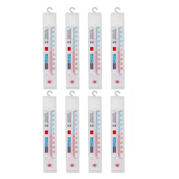 8/10 Pack Hanging Fridge Thermometers Hook Thermometers Plastic Texture for Home and Commercial Use Measures Temperatures