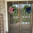 thumbnail image 3 of Eucalyptus Wreath Farmhouse Decor, Green Front Door Artificial Spring Summer Greenery, 3 of 7