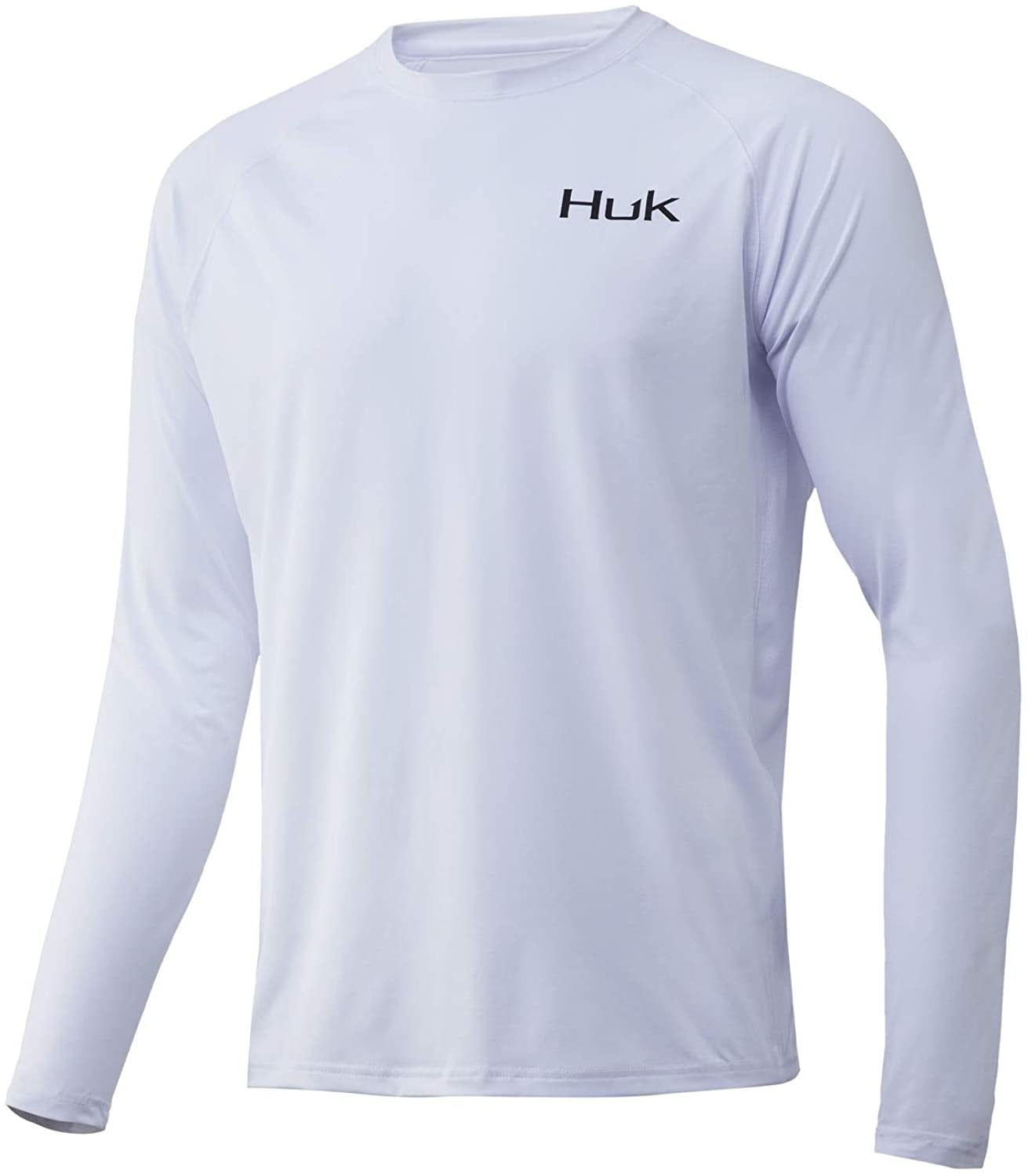 Huk Circle Hook Pursuit Long Sleeve Shirt White