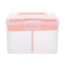 STRANDCHIC Multipurpose Plastic Storage Box Transparent with Removable Tray for Cosmetics