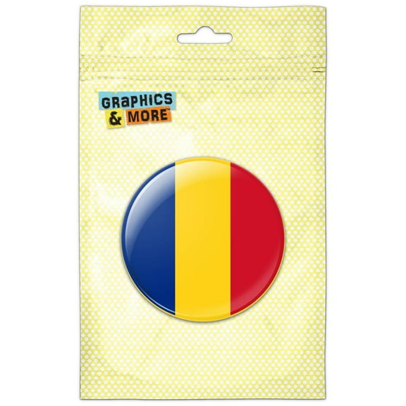 Romania National Country Flag Pinback Button Pin Badge