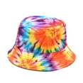 thumbnail image 1 of Sun Hat Tie-die Printed Reversible Double-sided Men and Women Bucket Hats for Hunting, 1 of 8