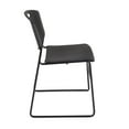 thumbnail image 6 of Cain 48" Square Breakroom Table- Grey & 4 Zeng Stack Chairs- Black, 6 of 8