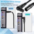 thumbnail image 4 of 2-Pack XLR Microphone Extension Cable Adapter, XLR Right Angle Female to Straight Male Microphone Connector for Speaker, Recording Studio, Mic Mixer, Audio Interface, Amplifier, 4 of 7
