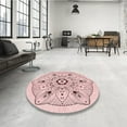 thumbnail image 3 of Ahgly Company Indoor Rectangle Patterned Pink Bubble Gum Pink Area Rugs, 8' x 12', 3 of 6