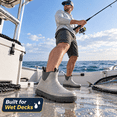 thumbnail image 6 of YUCHANG Men's Rain Boots,Deck Boots for Men,Outdoor Rubber Fishing Garden Waterproof Ankle Rain Boots with High Traction(Grey,10.5), 6 of 8