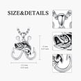 thumbnail image 2 of Fish Hook Necklace for Men 925 Sterling Silver Antler Duck Necklaces Antler Fish Hook Hunting Jewelry Gifts for Father, 2 of 6