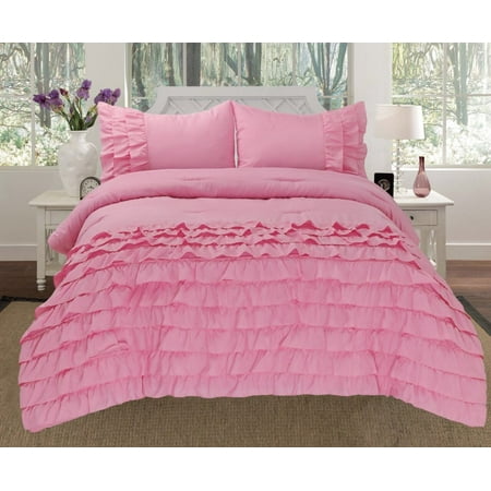 Empire Home 3 Piece Katy Pleated Ruffled Comforter Set ...