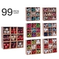 thumbnail image 5 of Juego de decoraciones navideñas inastillables, 99 Uds., bolas de árbol para vacaciones, boda, fiesta, adorno de temporada, 5 of 5