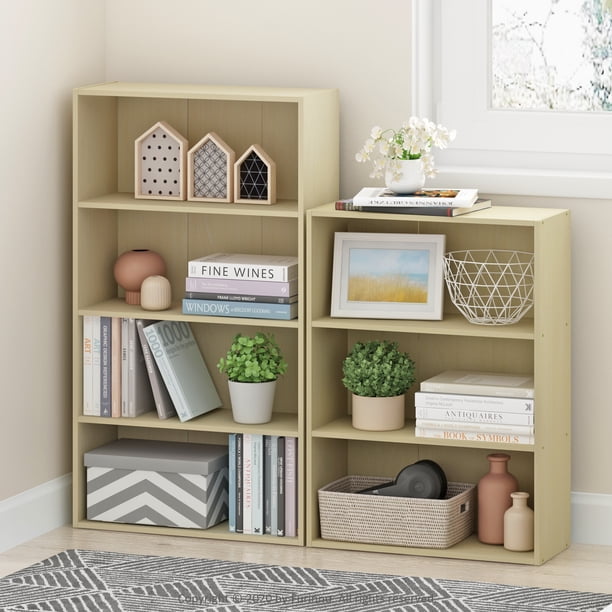 Furinno Pasir boekenkast met 2 niveaus, open plank, Frans eiken