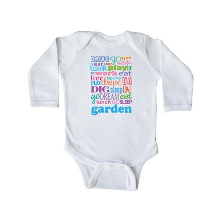 

Inktastic Gardening Gift Eat Sleep Garden Gift Baby Girl Long Sleeve Bodysuit