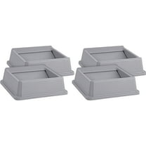 Rubbermaid Commercial Untouchable Square Swing Top - Square - 4 / Carton - Gray