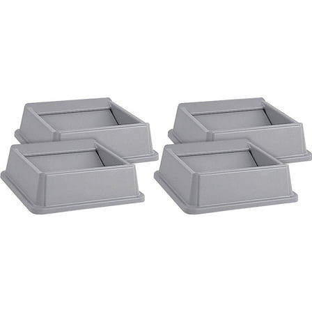 Rubbermaid Commercial Untouchable Square Swing Top - Square - 4 / Carton - Gray