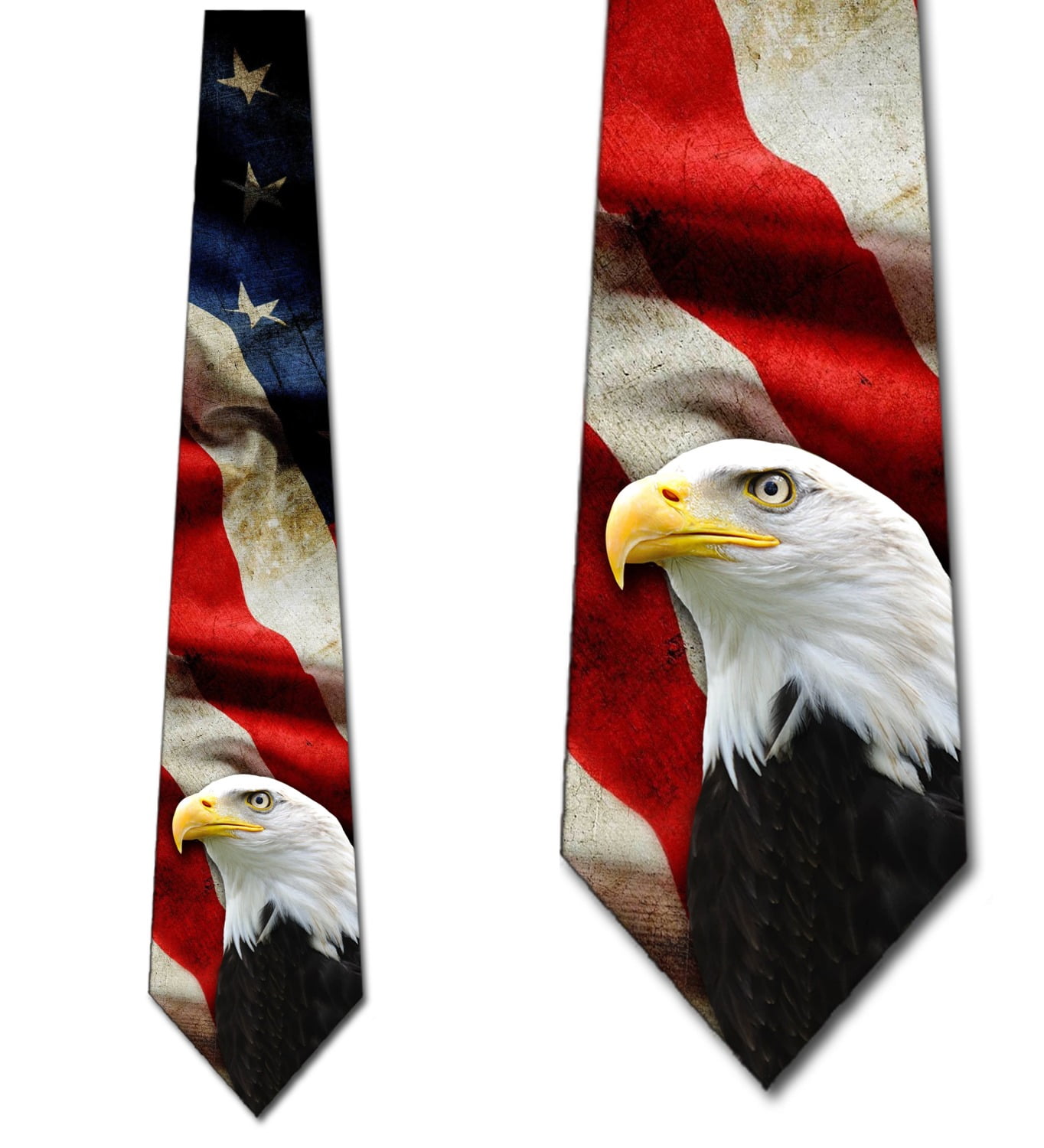 Waving Flag Tie Patriotic Neckties Americana Mens Neck Ties NWT 