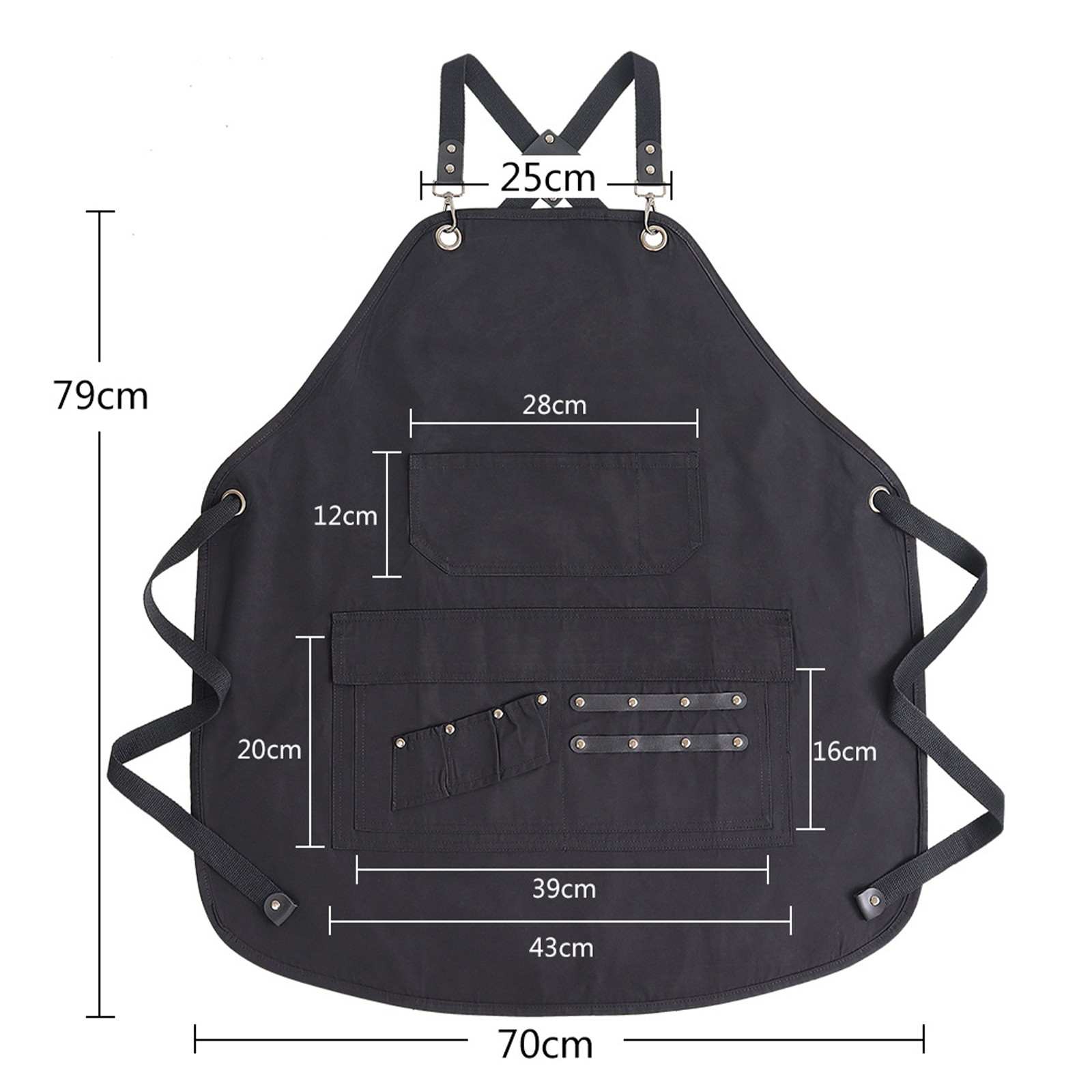 Multi-Use Work Smock for Artists Cooks Stylists Polyester with XL Pockets, Unisex Protective Apron