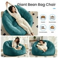 thumbnail image 6 of Puremind Giant Bean Bag Chair for Adults and Kids, Plush Bean Bag Couch, Comfy Floor Sofa Chair for Living Room/Bedroom, Green, 6 of 8