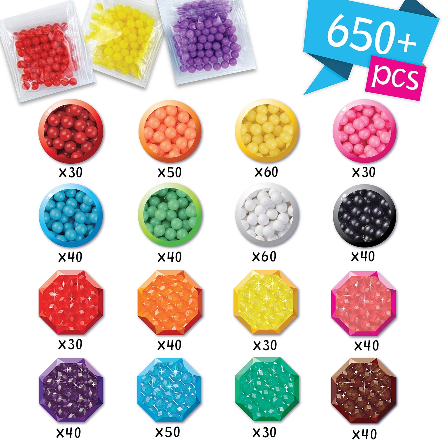 Aquabeads Starter Pack Complete Arts & Crafts Bead Kit for Children - Over 650 Beads