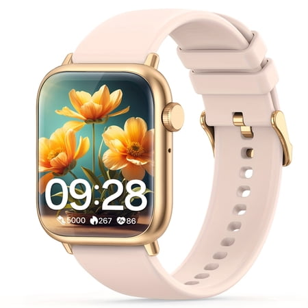 1PC 1.83" Smart Fitness Watch for Women, Make/Receive Calls, Pedometer, 120 Exercise Modes, Message Review, Remote Camera, Weather Forecast,Fitness Tracker with Calorie Burned,Exercise Time & Mileage