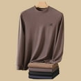 thumbnail image 5 of Men's Long Sleeve Thermal Shirt Winter Warm Base Layer Mid Collar Comfortable Casual T-Shirt for Cold Weather Mens Casual Crew Neck Basic Tees, 5 of 5