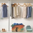 thumbnail image 5 of Yayeee 2 Pack Canvas Storage Basket with Handles for Shelves Fabric Bins Closet Organizer, Astronaut in Rain, 5 of 8