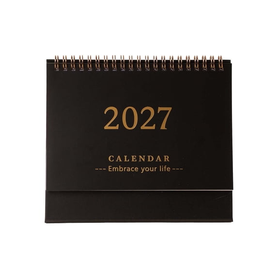 KUMHONW Monthly Desk Calendar 2026-2027 Standing Flip Daily Calendar