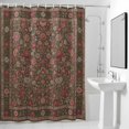thumbnail image 6 of Central Floral Arabesque Shower Curtain with Hooks, Rustic Red Botanical Vines Border Frame Water Repellent Shower Curtains for Bathroom Decor Sturdy Shower Curtain, Machine Washable 72x84 Inch, 6 of 9