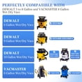 thumbnail image 2 of Paquete de 5 bolsas de vacío para aspiradora DEWALT de 23 a 38 L para aspiradoras húmedas y secas, 2 of 7