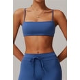 thumbnail image 4 of Sujetador deportivo con cuello cuadrado for mujer, tirantes finos, camisola acolchada, Yoga, espalda cuadrada inalámbrica, sujetador de entrenamiento, Top corto, 4 of 6