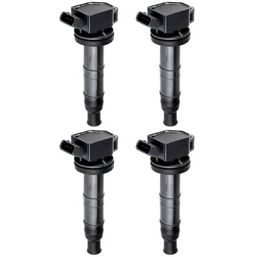 Set of 4 ISA Ignition Coils Compatible with 2001-2012 Toyota Camry Corolla RAV4 Solara Matrix Highlander Lexus HS250h Scion TC 2.0L 2.4L L4 Replacement for UF333