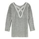 thumbnail image 2 of bar III Womens Crisscross Pullover Sweater gray L, 2 of 2