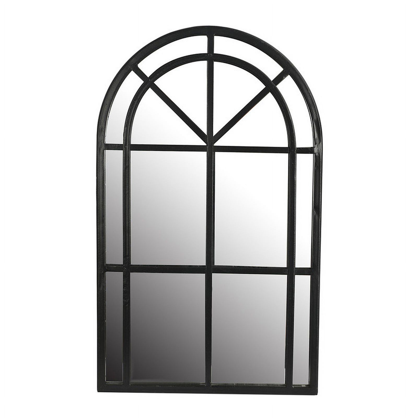 Rosalind Black Arch Metal Farmhouse Wall Mirror