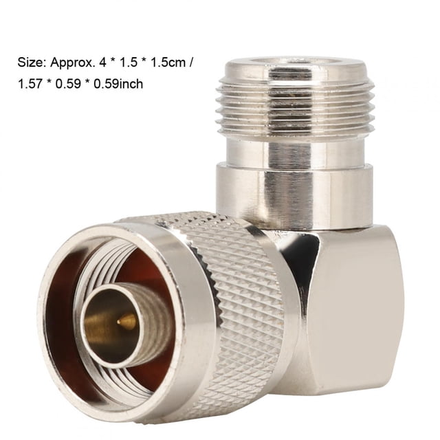 N Macho A N Hembra Adaptador De Codo Conector Coaxial RF Para Antena De Radio 2 Piezas