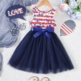 thumbnail image 2 of Ketyyh-chn99 American Flag Dress for Girls Toddler Girl 4th of July Dress Independence Memorial Day Outfit Sundress American Flag Kid Star Strip Clothes Blue,18-24 Months, 2 of 6