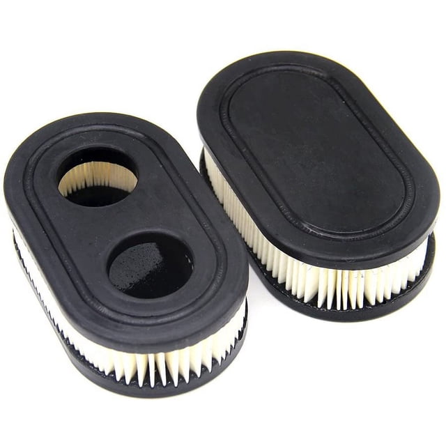 2 Pcs Lawn Mower Air Filters & Spark Plugs Paper Air Filters Lawn Mower Filter Elements for Briggs Stratton Engines 550EX Eco-Plus 575EX Series Replaces Engine