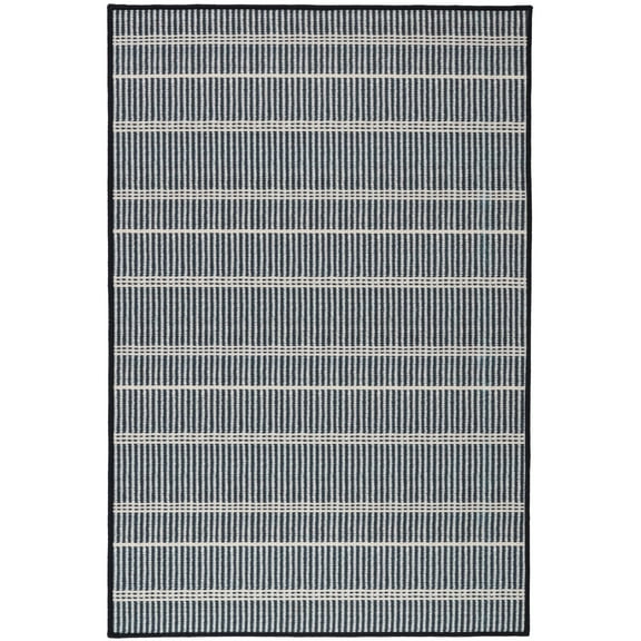 Dash & Albert Samson Machine Washable Rug, 6' x 9', Black