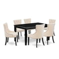 thumbnail image 2 of East West Furniture Dining Room Set Black, DUFR7-BLK-02, 2 of 6