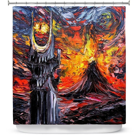 Shower Curtains 70" x 84" from DiaNoche Designs by Aja Ann - Van Gogh Never Lord of Rings Eye