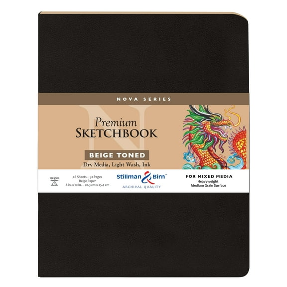 Stillman & Birn Nova Series Soft-Cover Sketchbook, Beige, 8" x 10"