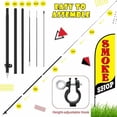 thumbnail image 3 of Smoke Shop Feather Flag Pole Kit Include 7 ft Banner Flag with Poles 5 Pcs Smoke Shop Sign and 10 Pcs Ground Stake for Outside Business Stores Shops Decoration, 3 of 7