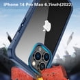 thumbnail image 4 of ANTSHARE For iPhone 14 Pro Max Case, Built-in 9H Screen Protector, Full Body Protective Shockproof Cover For iPhone 14 Pro Max-Blue, 4 of 6
